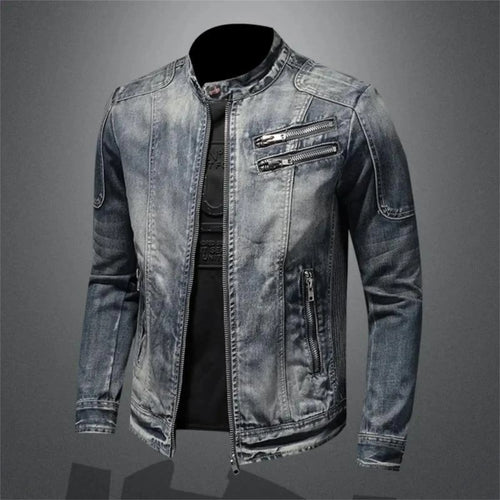 Antonino | Giacca Biker in Denim