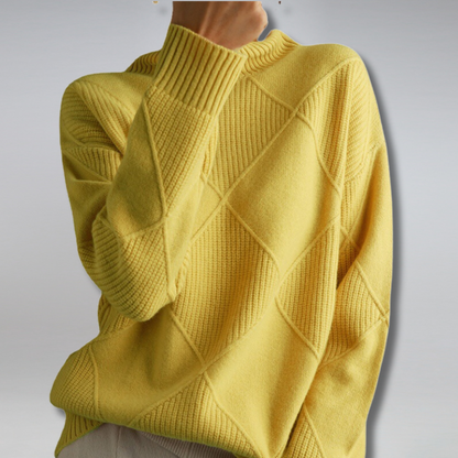 Luna Pullover in Cashmere con Collo Alto
