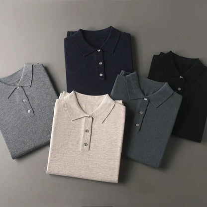 Romeo | 100% Cashmere Polo a Maniche Lunghe
