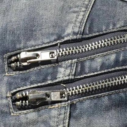 Antonino | Giacca Biker in Denim