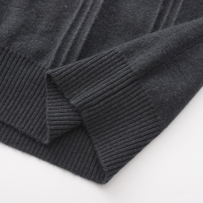 Tommaso | 100% Cashmere Mezza Zip a Coste