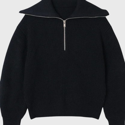 Claudia | Maglione a Mezza Zip a Strisce