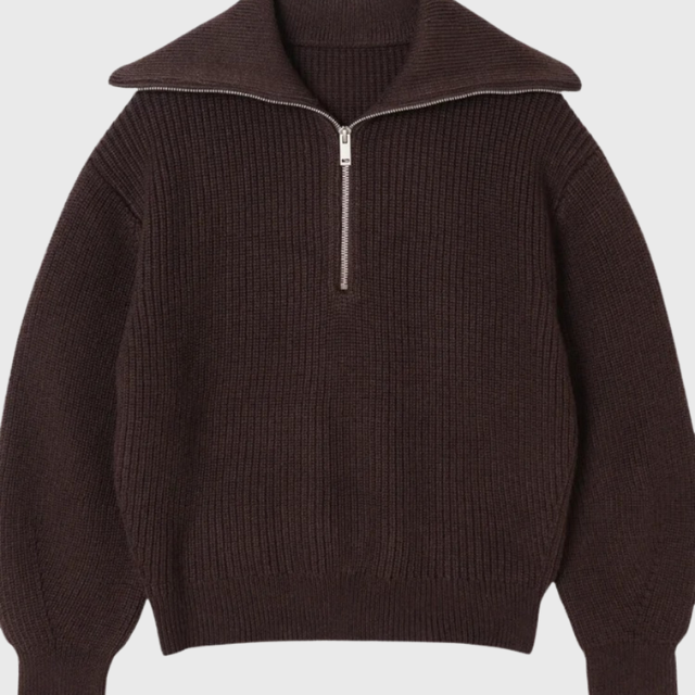 Claudia | Maglione a Mezza Zip a Strisce