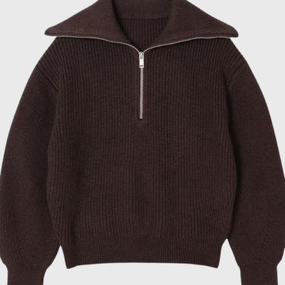 Claudia | Maglione a Mezza Zip a Strisce