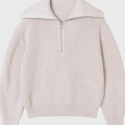 Claudia | Maglione a Mezza Zip a Strisce