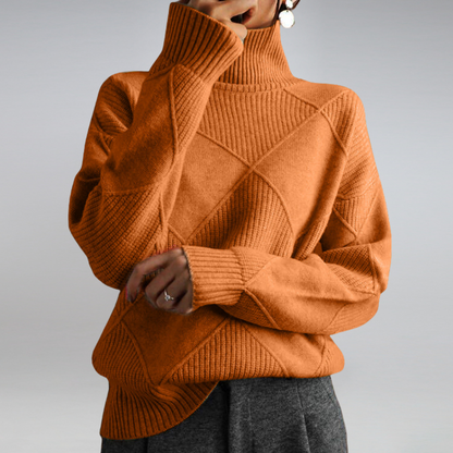 Luna Pullover in Cashmere con Collo Alto