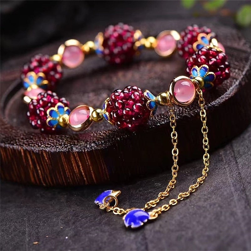 Bracciale con Bacche in Pietre Naturali