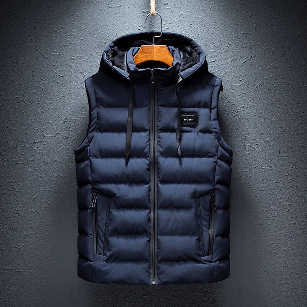 Po | Gilet senza maniche con cappuccio