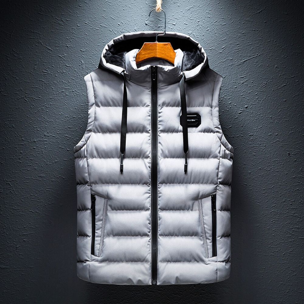 Po | Gilet senza maniche con cappuccio