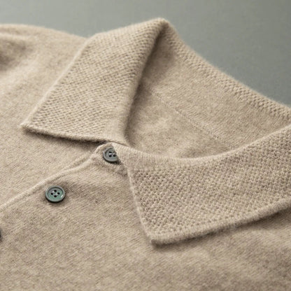 Vincenzio | 100% Cashmere Polo a Maniche Lunghe