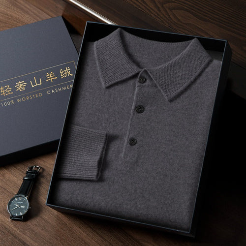 Vincenzio | 100% Cashmere Polo a Maniche Lunghe