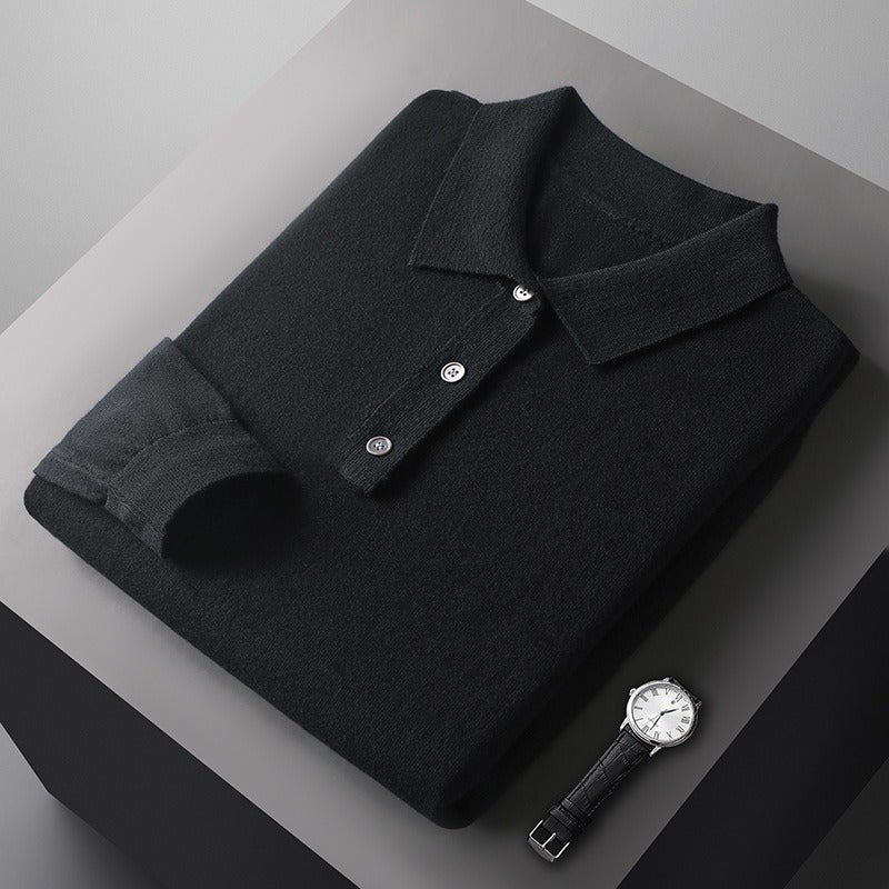 Romeo | 100% Cashmere Polo a Maniche Lunghe