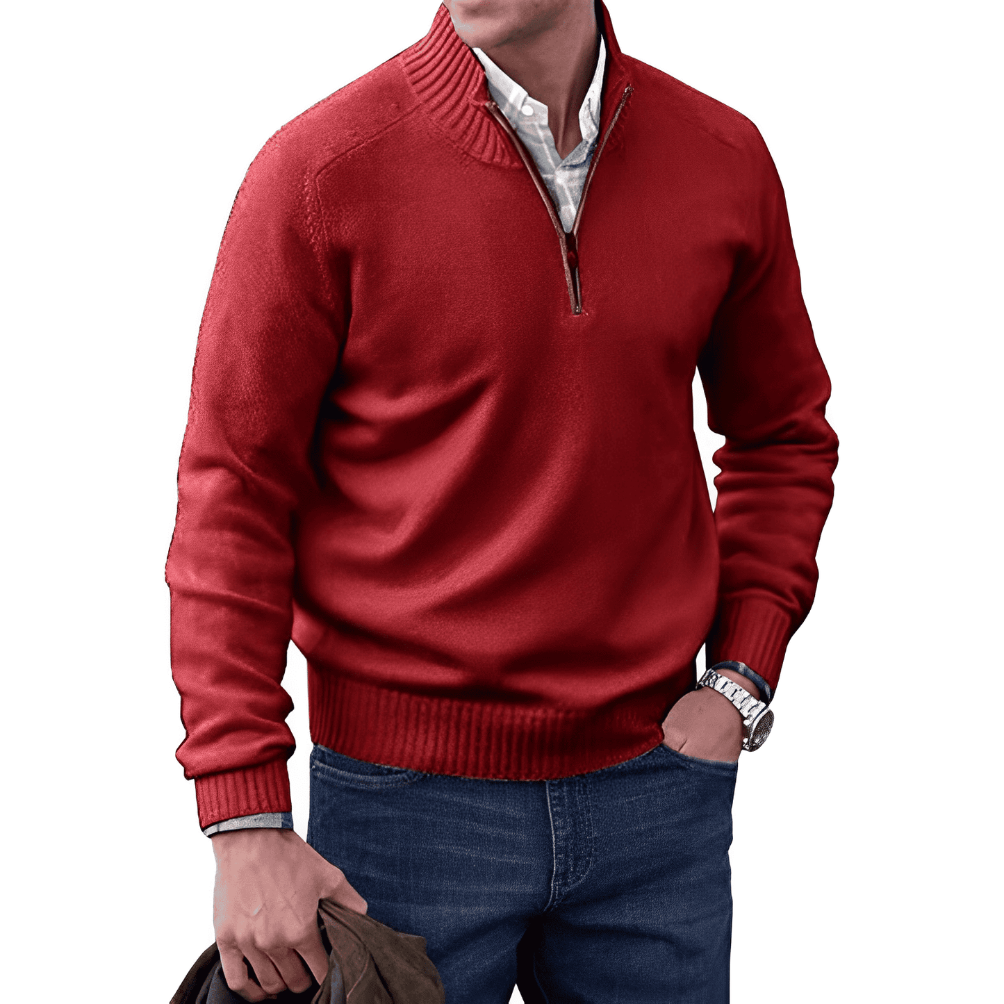 Kai | Elegante Maglione in Cashmere con Zip