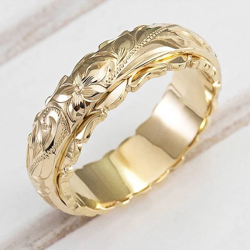 Anello Vintage in Oro a Forma di Fiore